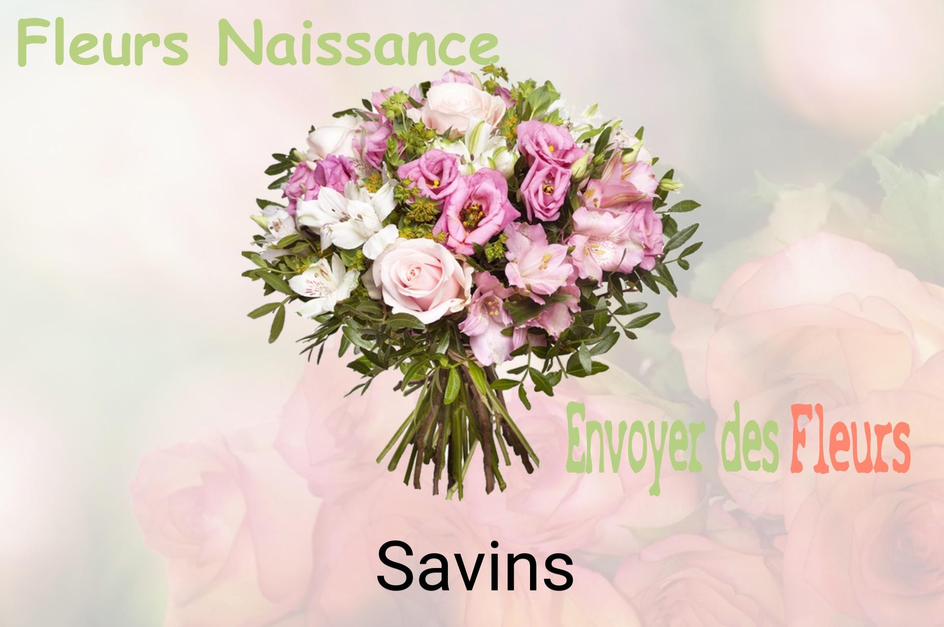 Bouquet de fleurs de naissance livré à Savins